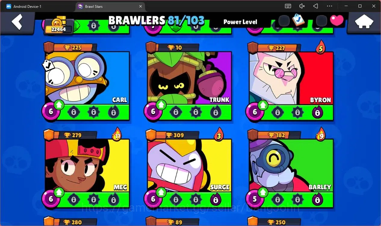 Brawl Stars Accounts Global |22464 Thropy|81 Brawler|6 Max Lv Hyperchar image 11