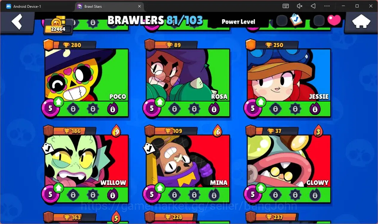 Brawl Stars Accounts Global |22464 Thropy|81 Brawler|6 Max Lv Hyperchar image 12