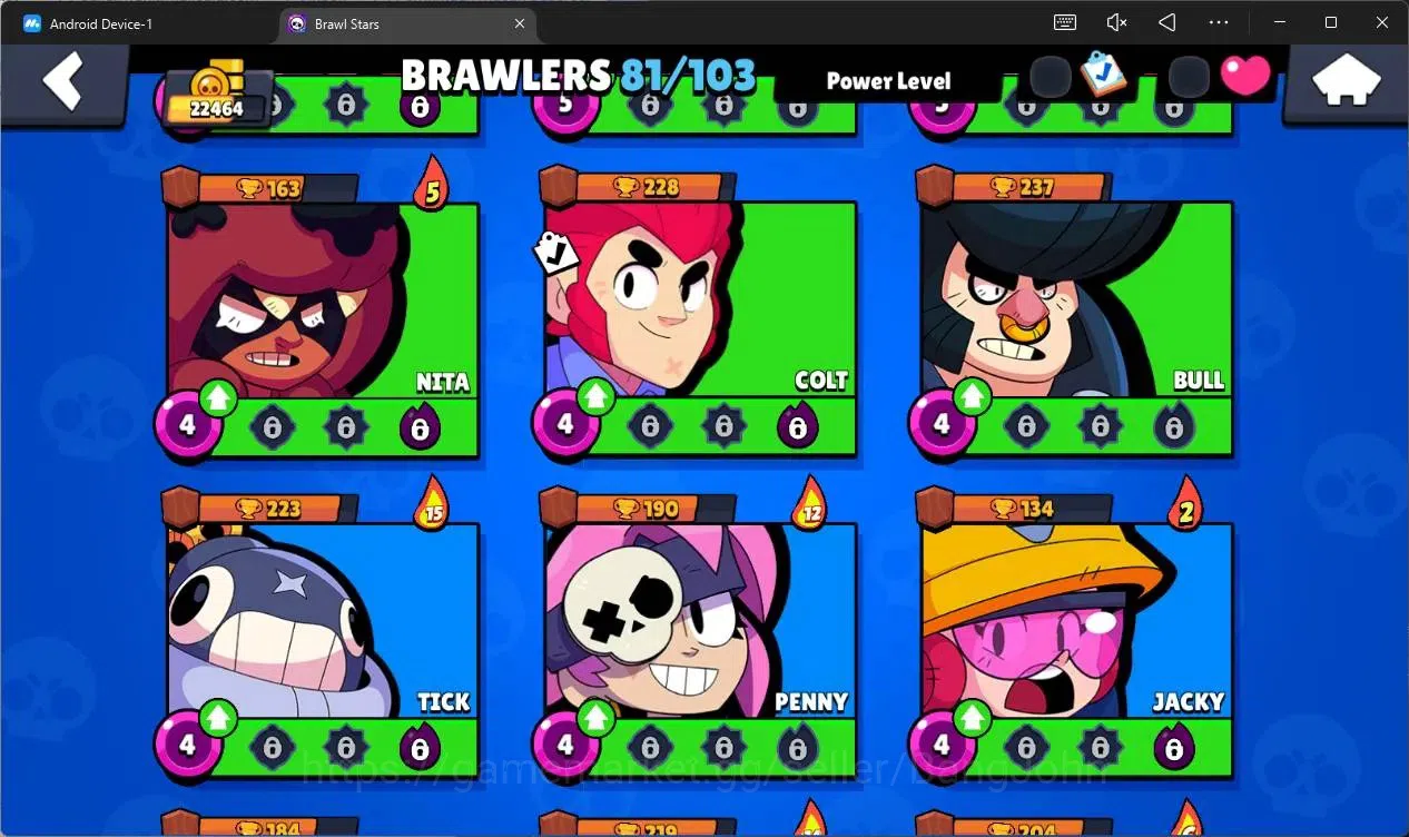 Brawl Stars Accounts Global |22464 Thropy|81 Brawler|6 Max Lv Hyperchar image 13