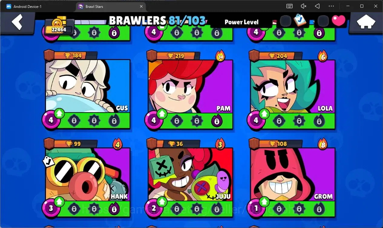 Brawl Stars Accounts Global |22464 Thropy|81 Brawler|6 Max Lv Hyperchar image 14