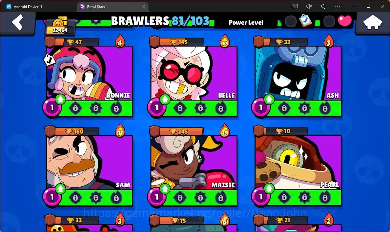 Brawl Stars Accounts Global |22464 Thropy|81 Brawler|6 Max Lv Hyperchar image 15