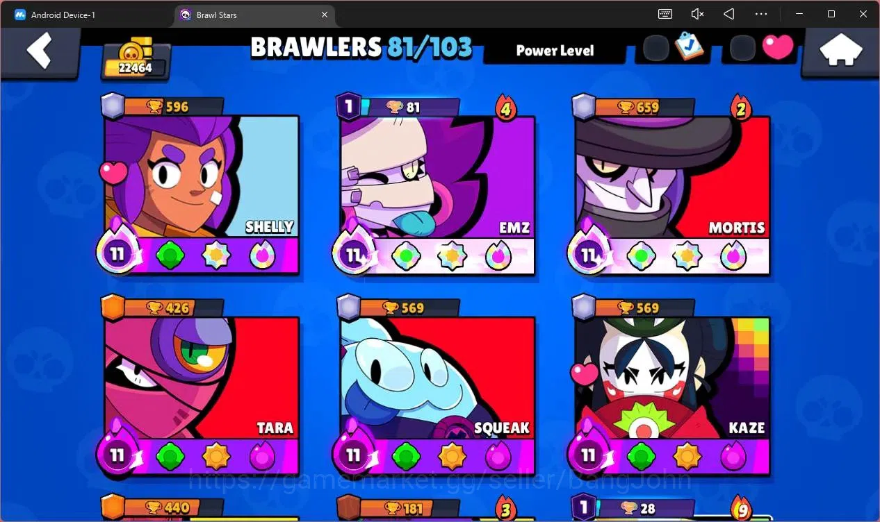 Brawl Stars Accounts Global |22464 Thropy|81 Brawler|6 Max Lv Hyperchar image 5