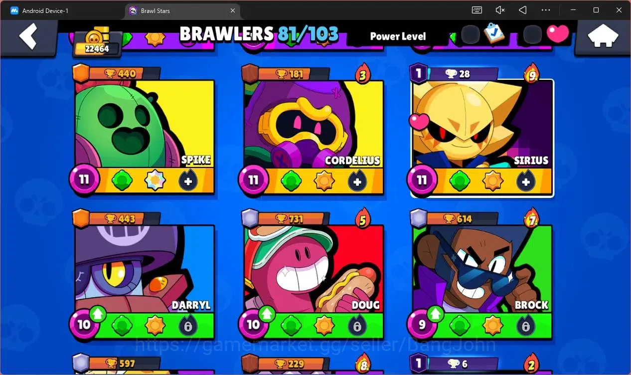 Brawl Stars Accounts Global |22464 Thropy|81 Brawler|6 Max Lv Hyperchar image 6