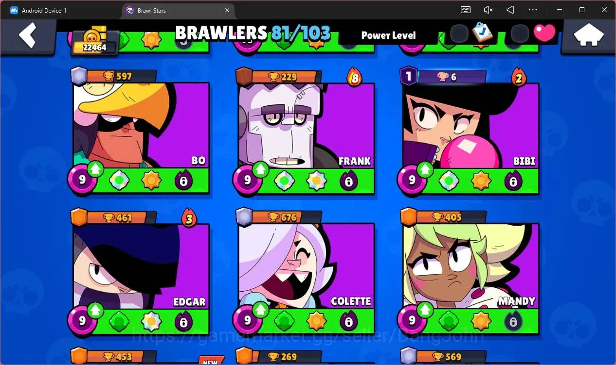 Brawl Stars Accounts Global |22464 Thropy|81 Brawler|6 Max Lv Hyperchar image 7