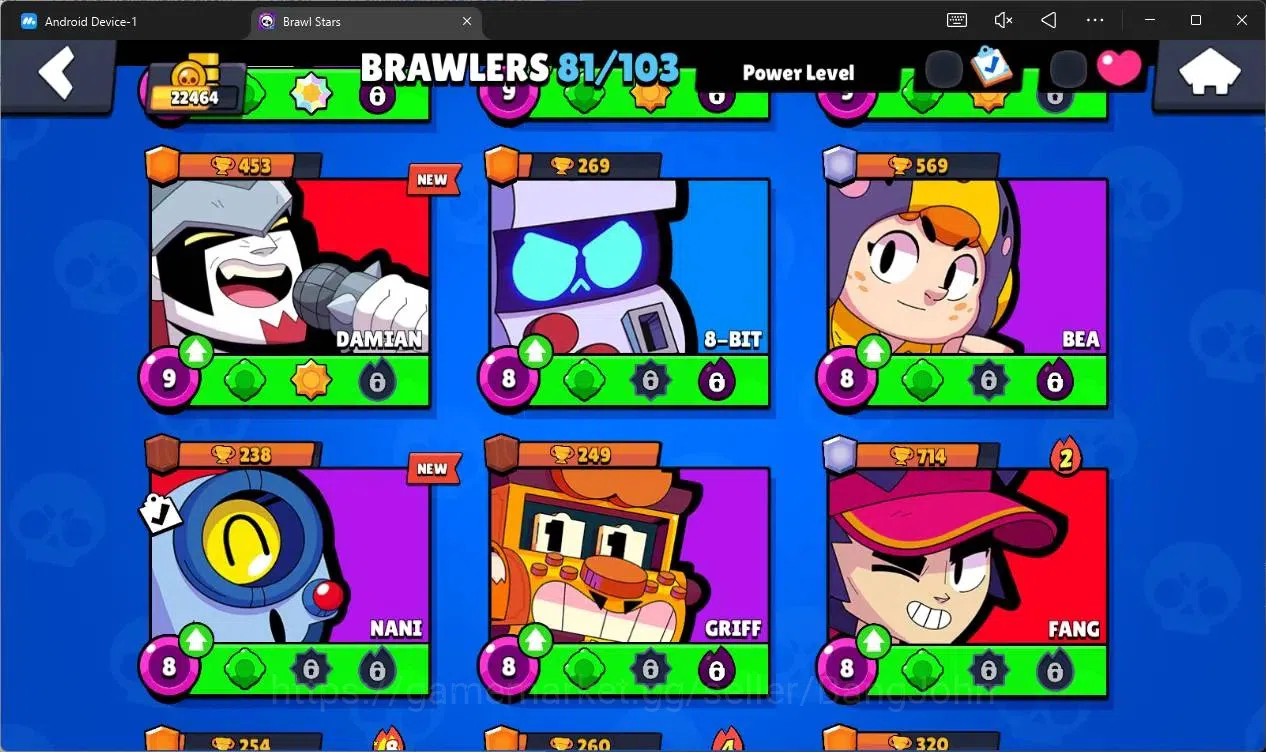 Brawl Stars Accounts Global |22464 Thropy|81 Brawler|6 Max Lv Hyperchar image 8