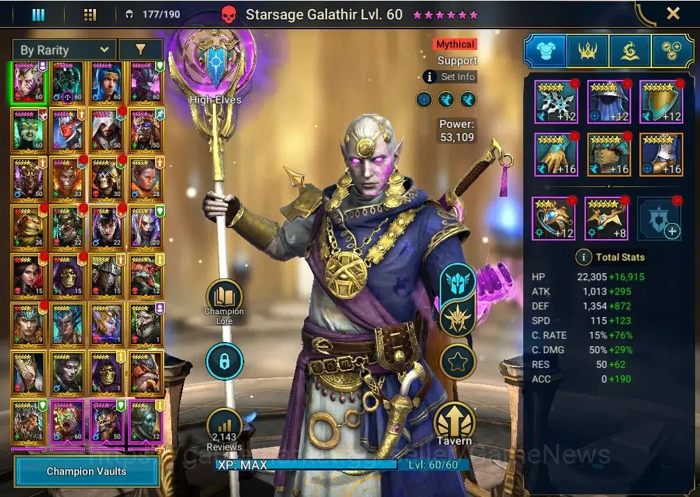 Raid: Shadow Legends Accounts Lv 48|1.07M Power|1 Mythical (Galathir)|21 Legend( image 3