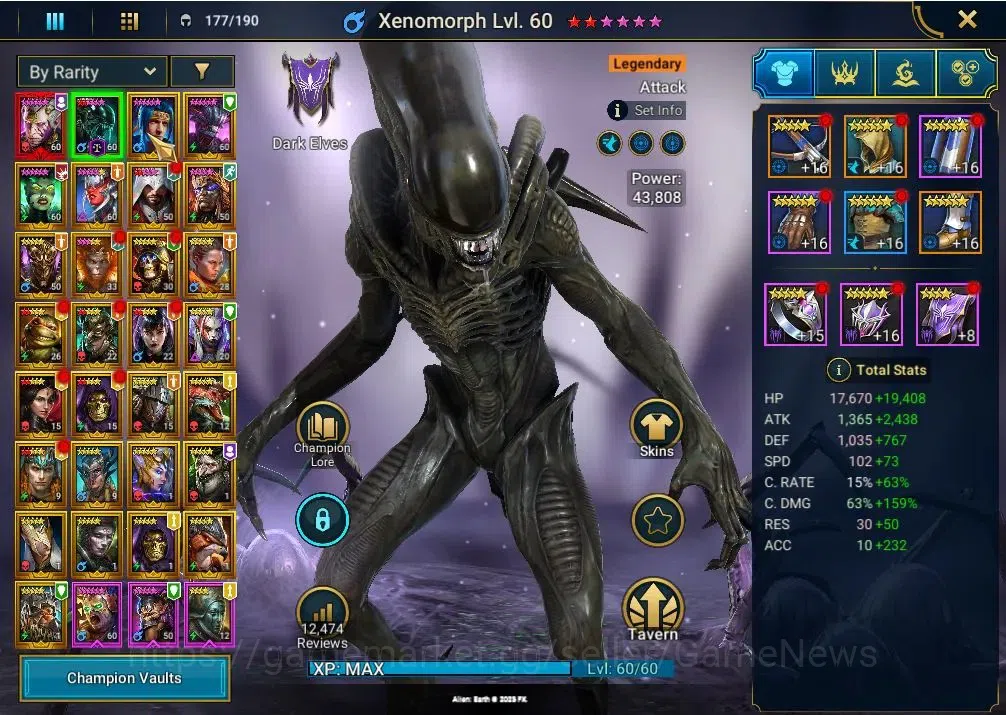 Raid: Shadow Legends Accounts Lv 48|1.07M Power|1 Mythical (Galathir)|21 Legend( image 4
