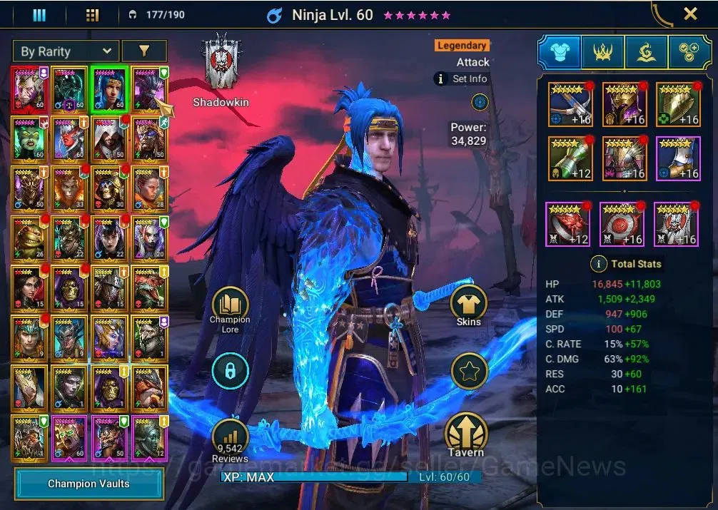 Raid: Shadow Legends Accounts Lv 48|1.07M Power|1 Mythical (Galathir)|21 Legend( image 5