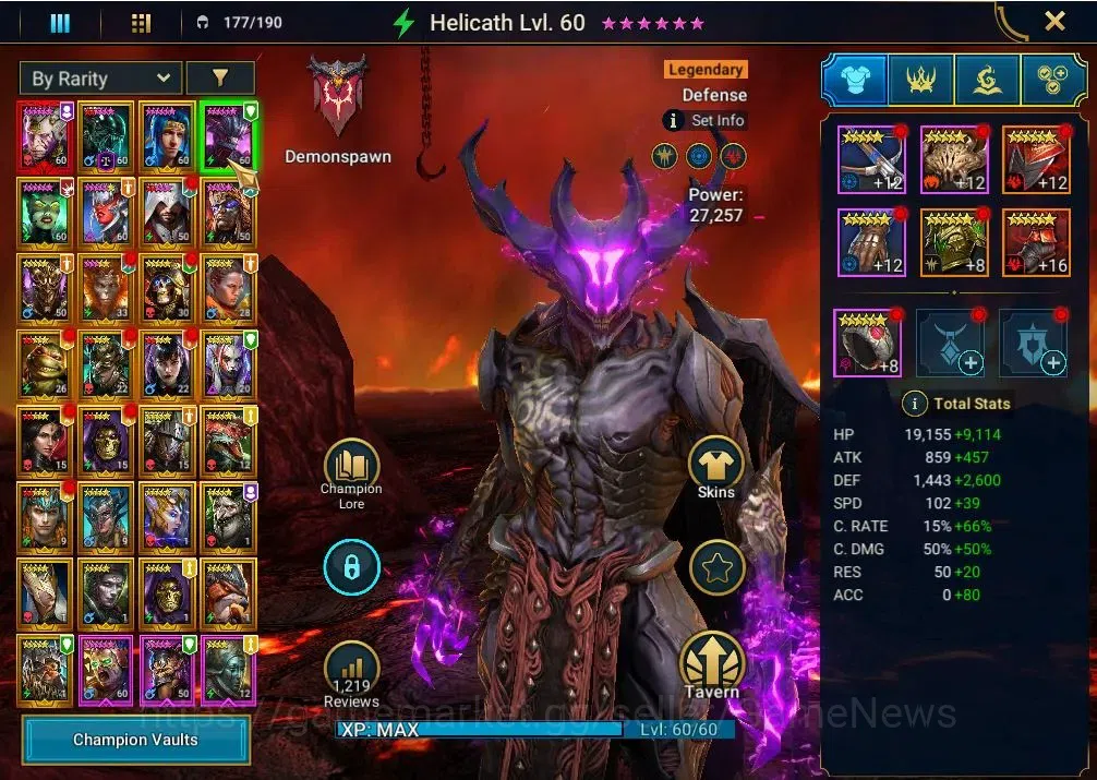 Raid: Shadow Legends Accounts Lv 48|1.07M Power|1 Mythical (Galathir)|21 Legend( image 6