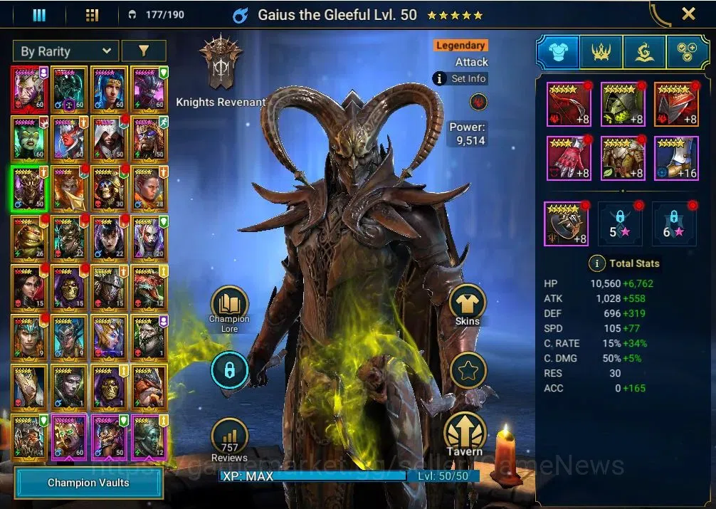 Raid: Shadow Legends Accounts Lv 48|1.07M Power|1 Mythical (Galathir)|21 Legend( image 9