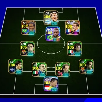 eFootball Accounts Legends & Iconic Players Android|PW 3235|Ronaldinho Gaucho BigT,Neymar Jr ShowT,Rul Costa Epic,Marc Van