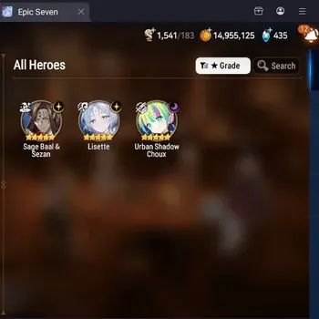 Epic Seven Accounts Starter Global Unverif|Bset Starter|3ML(Sage Baal & Sezan, Lisette, Urban Shadow Choux)|PoH+Bless