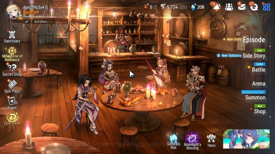 Epic Seven Accounts GLOBAL UnVerif|New Era|6 ML(AB Vildred,LH Cermia,S image 1