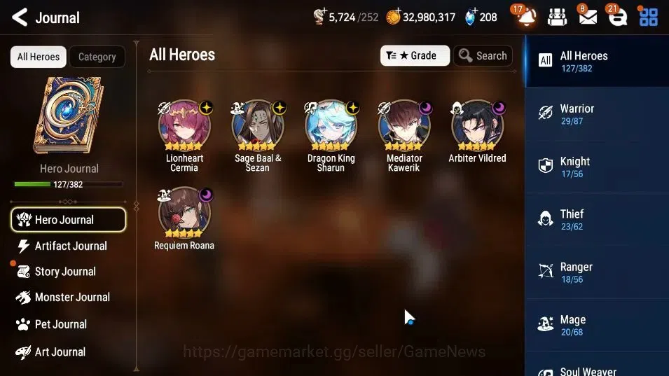 Epic Seven Accounts GLOBAL UnVerif|New Era|6 ML(AB Vildred,LH Cermia,S image 6