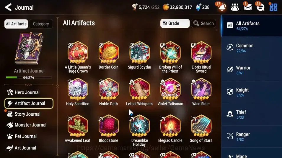 Epic Seven Accounts GLOBAL UnVerif|New Era|6 ML(AB Vildred,LH Cermia,S image 8
