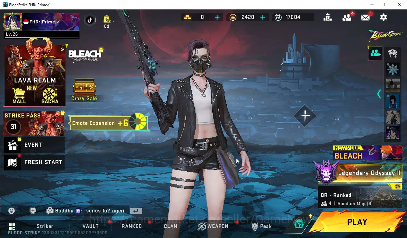 Blood Strike Accounts Mid-Tier ASIA| 1 ETERNAL M1667| 2 ULTRA Ethan,MP7| Collab BLEACH Byakuya | 7 Legendary |NetEase|Check 2