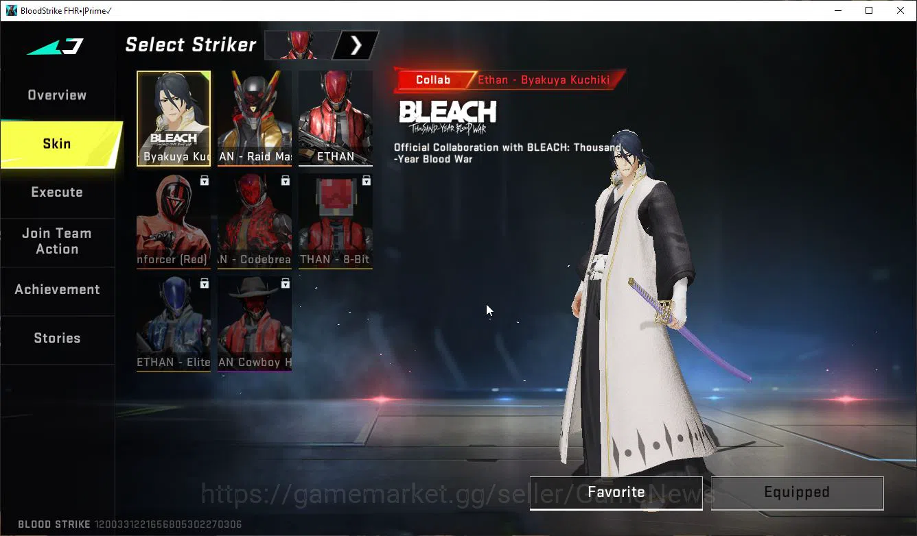 Blood Strike Accounts Mid-Tier ASIA| 1 ETERNAL M1667| 2 ULTRA Ethan,MP7| Collab BLEACH Byakuya | 7 Legendary |NetEase|Check 6