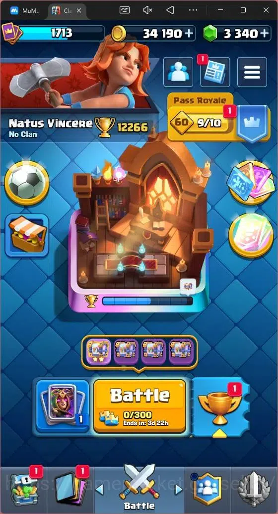 Clash Royale Accounts Mobile|CL 1713|KTL 16|Trophy 12266|121 Cards|11 Ma image 1