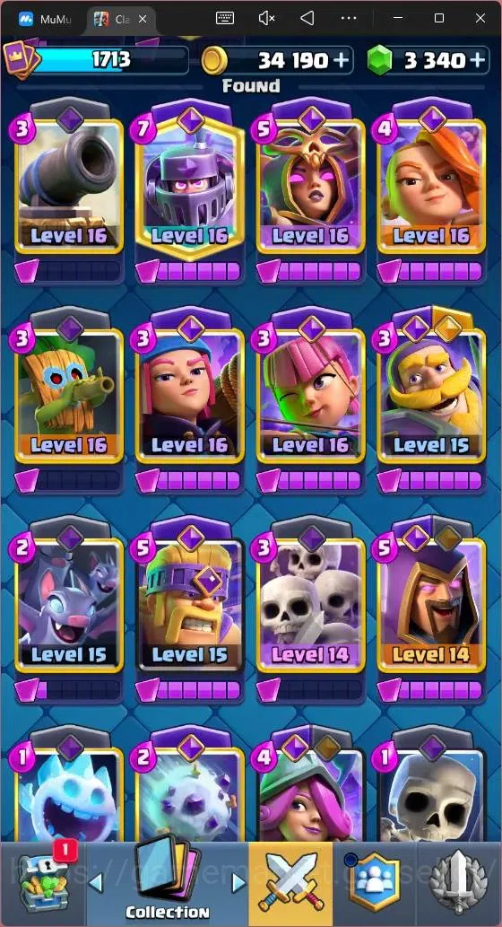 Clash Royale Accounts Mobile|CL 1713|KTL 16|Trophy 12266|121 Cards|11 Ma image 10