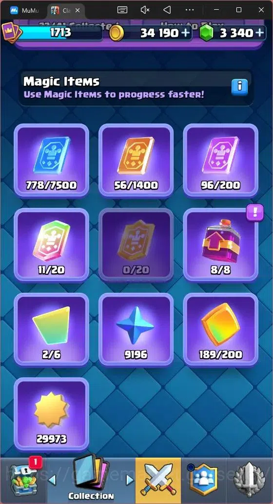 Clash Royale Accounts Mobile|CL 1713|KTL 16|Trophy 12266|121 Cards|11 Ma image 16