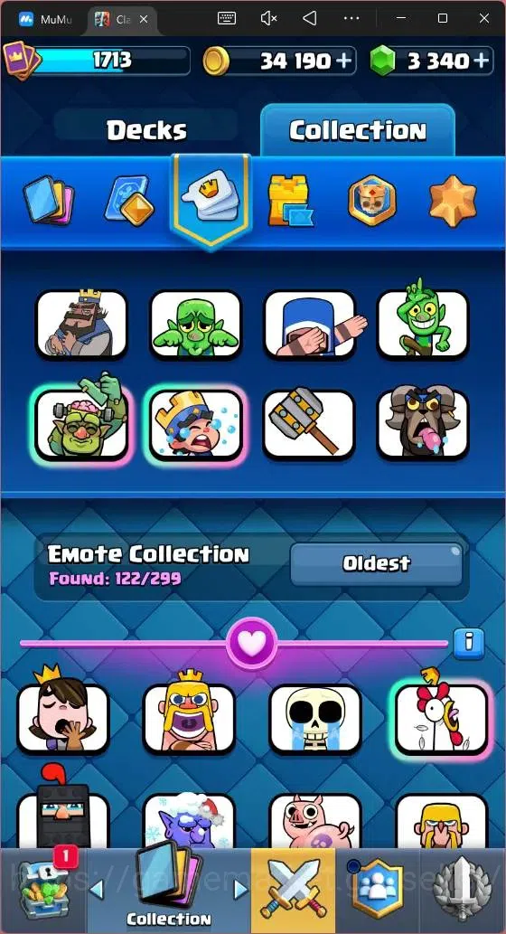 Clash Royale Accounts Mobile|CL 1713|KTL 16|Trophy 12266|121 Cards|11 Ma image 17
