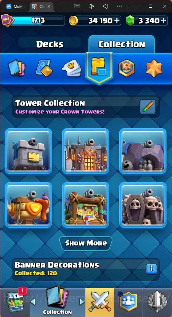 Clash Royale Accounts Mobile|CL 1713|KTL 16|Trophy 12266|121 Cards|11 Ma image 18