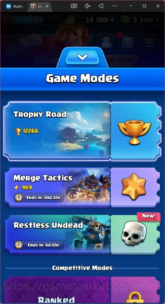 Clash Royale Accounts Mobile|CL 1713|KTL 16|Trophy 12266|121 Cards|11 Ma image 2