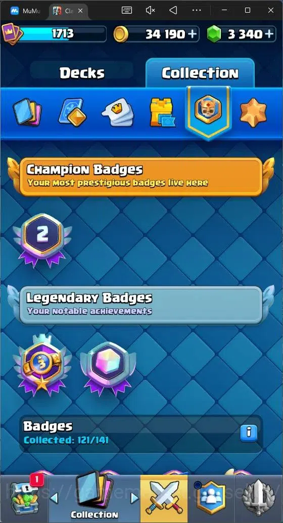 Clash Royale Accounts Mobile|CL 1713|KTL 16|Trophy 12266|121 Cards|11 Ma image 20