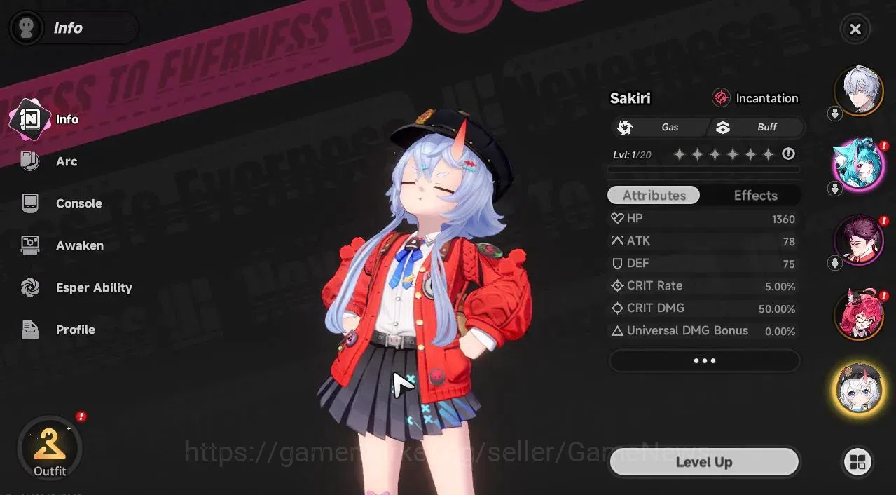 Neverness to Everness Accounts GLOBAL NA|HL 3|2 SSR [Nanally,Sakiri] +1 S-Class C image 2