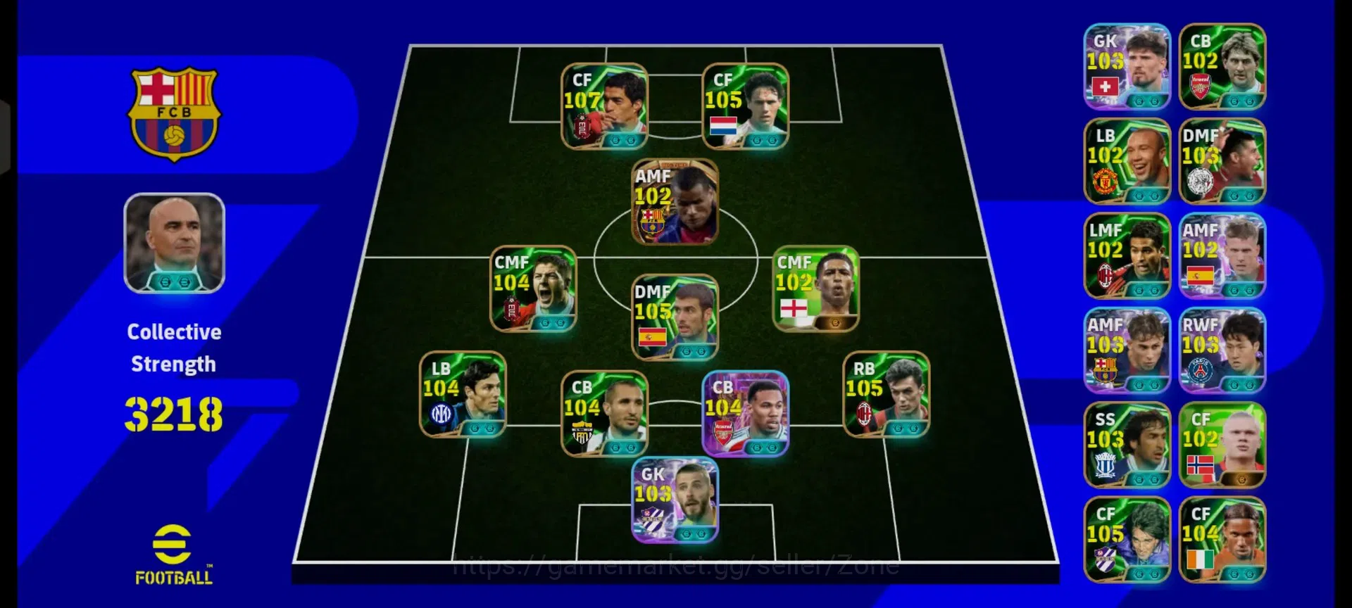 eFootball Accounts Legends & Iconic Players Mobile|PW 3218|Bigtime Rivaldo|Many Epic+ShowTime|Luiz Suarez,Maldini 1