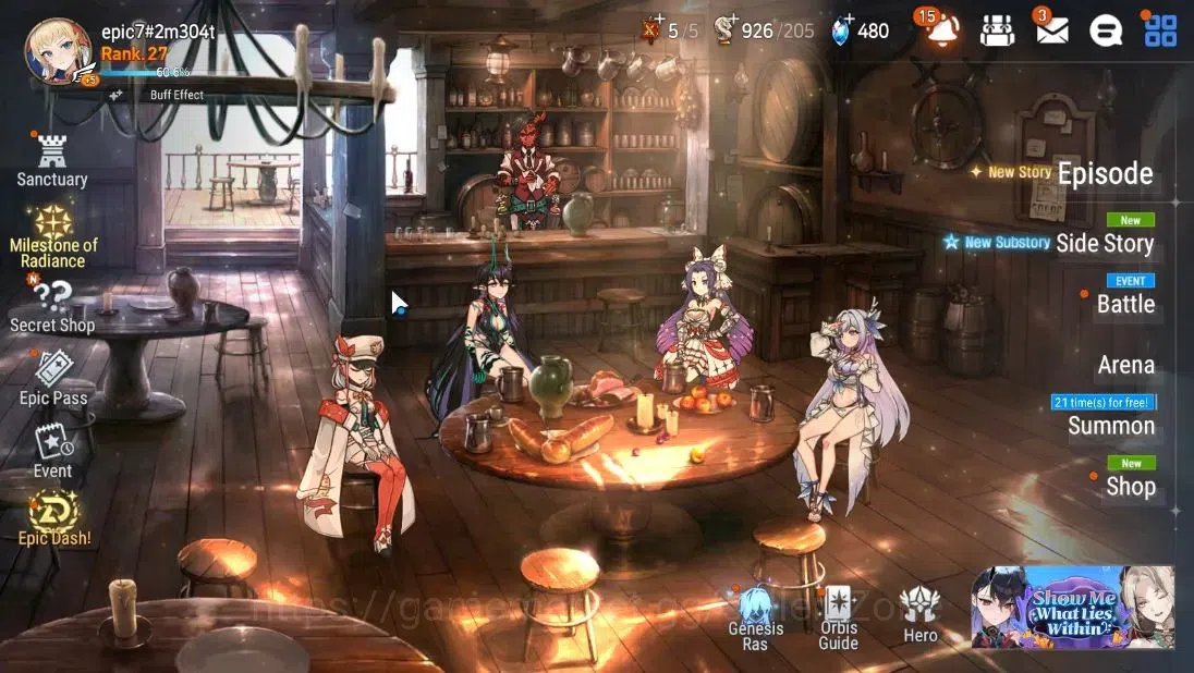 Epic Seven Accounts High-End GLOBAL Unverif|NewEra|2 ML(Tidal Rift Elvira,Ruele of Light)+Aube,Aubade Ludwig,Setsuka|PoH 1