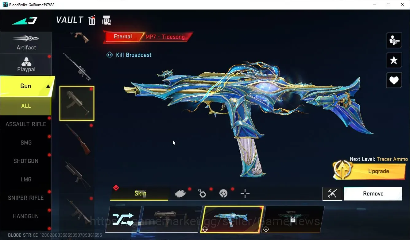 Blood Strike Accounts Collab Skin ASIA|ETERNAL Lv2 MP7-TideSong+Collab AOT2 M4A1 batle Faith|2 1