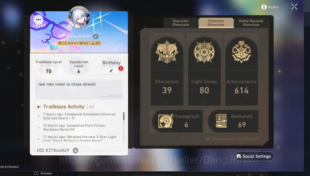 Honkai Star Rail Accounts ASIA | TL 70| TL 13|Phainon, Evernight, Cerydra, H image 6