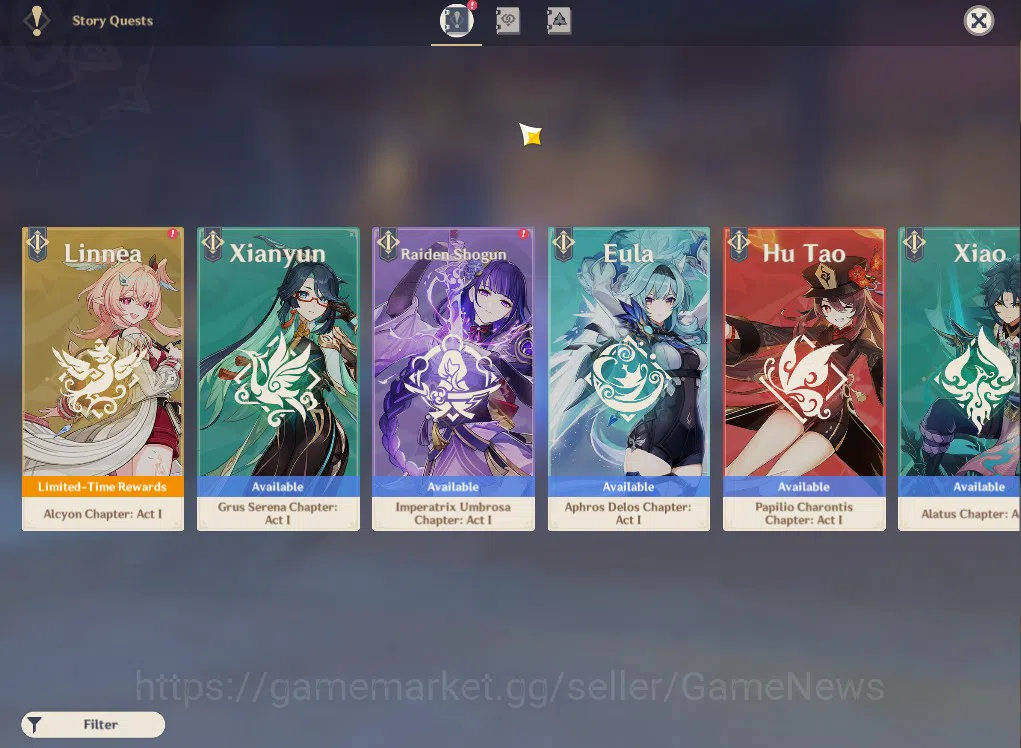 Genshin Impact Accounts Mid Game ASIA|AR55|PreamTeam Flins|4Limited+34(*4Character)|Innefa,Yelan,Varesa|1Skin|McFeMale|Take 15