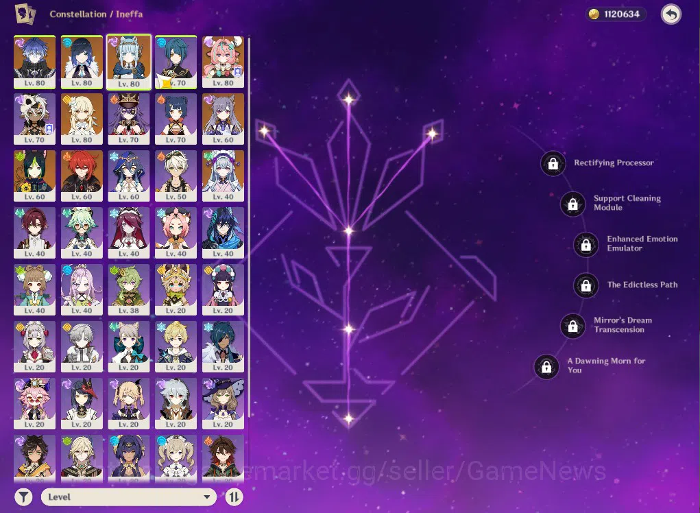 Genshin Impact Accounts Mid Game ASIA|AR55|PreamTeam Flins|4Limited+34(*4Character)|Innefa,Yelan,Varesa|1Skin|McFeMale|Take 5