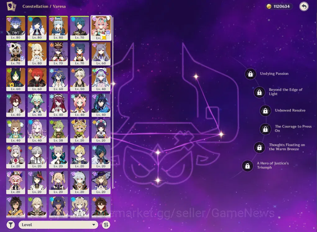 Genshin Impact Accounts Mid Game ASIA|AR55|PreamTeam Flins|4Limited+34(*4Character)|Innefa,Yelan,Varesa|1Skin|McFeMale|Take 6