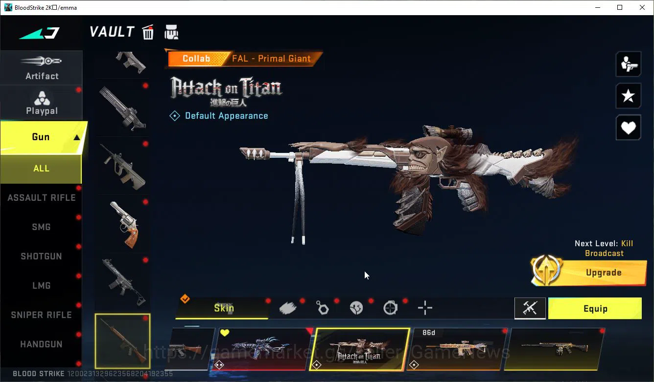 Blood Strike Accounts ASIA|1 MELE AXE-Crystal+Collab 7DS[AK47,QBZ95],AOT image 13