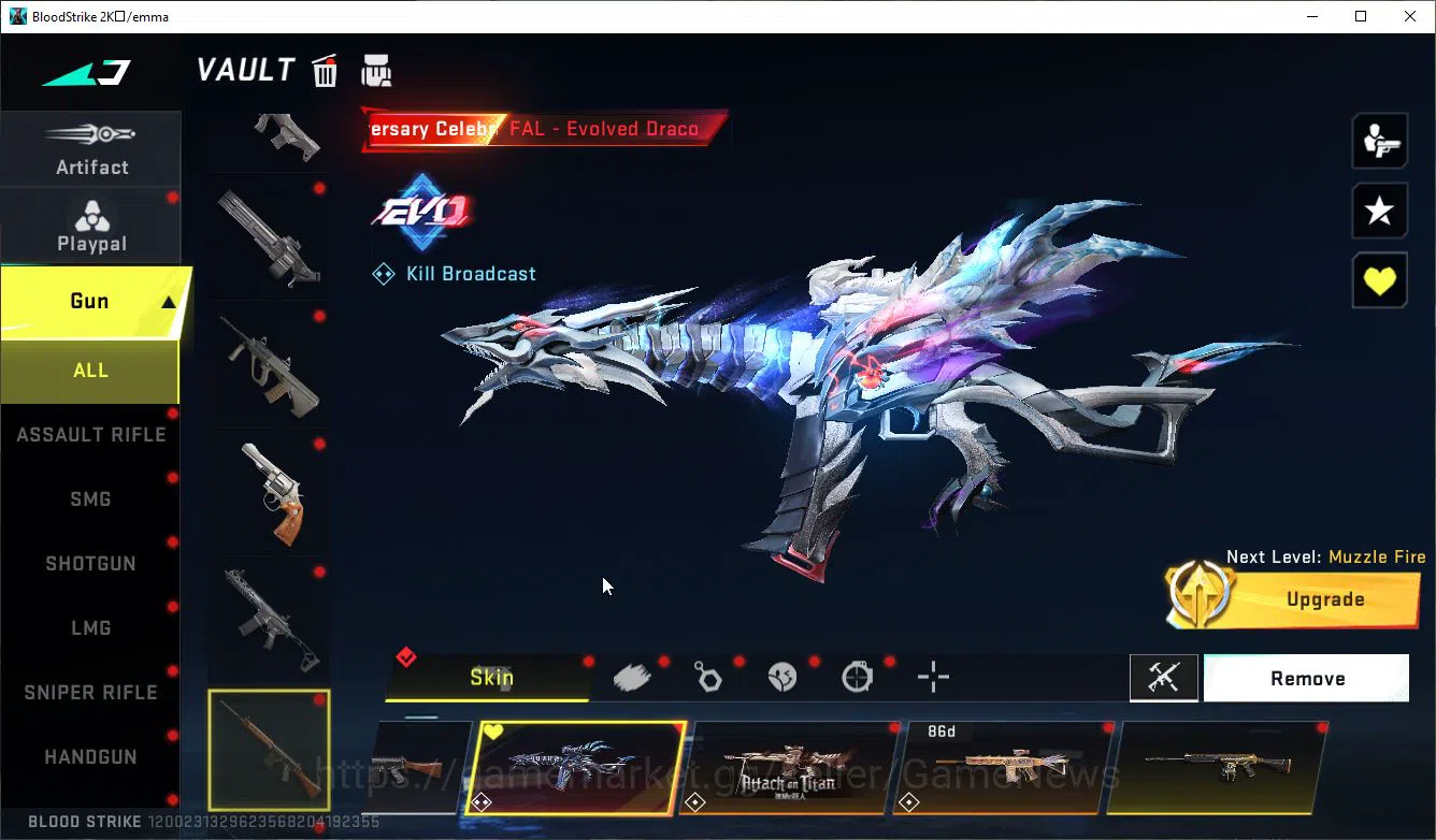 Blood Strike Accounts ASIA|1 MELE AXE-Crystal+Collab 7DS[AK47,QBZ95],AOT image 14