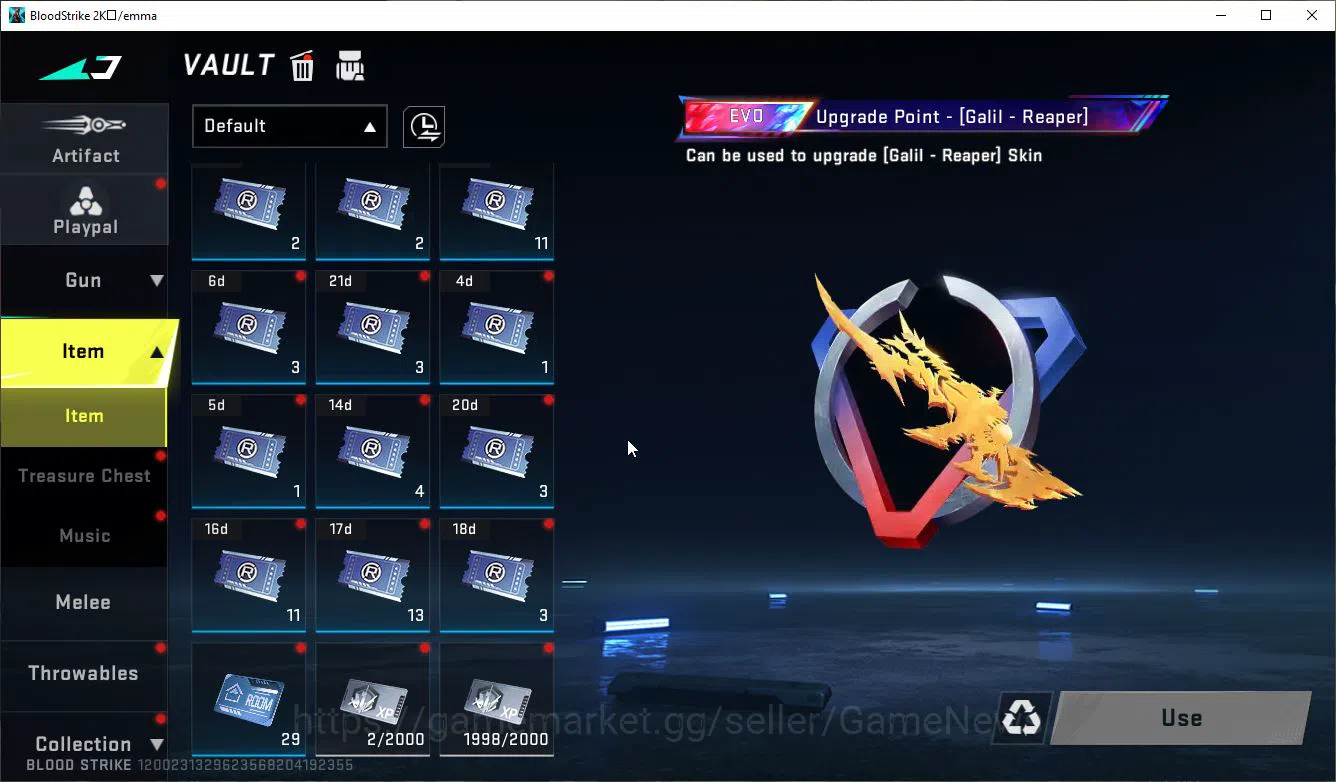 Blood Strike Accounts ASIA|1 MELE AXE-Crystal+Collab 7DS[AK47,QBZ95],AOT image 7