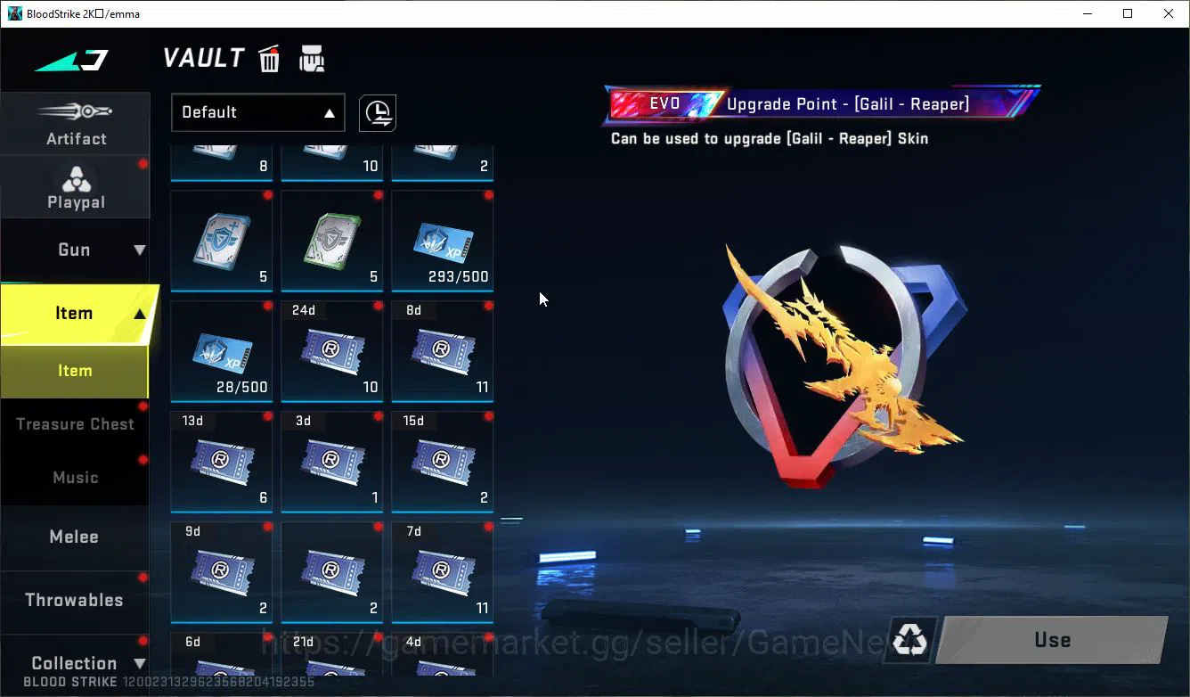Blood Strike Accounts ASIA|1 MELE AXE-Crystal+Collab 7DS[AK47,QBZ95],AOT image 8