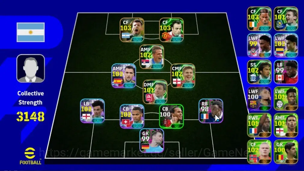 eFootball Accounts Legends & Iconic Players Android|Epic Sergio Aguero,Dimitar Berbatov,Dragan Stojkovic,Didier 1