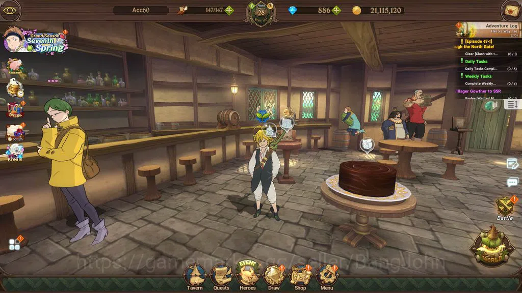 The Seven Deadly Sins: Grand Cross Accounts GLOBAL|1.6M CC|DM 886 + LS 100| LR Helbram | UR De image 1