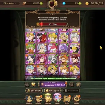 The Seven Deadly Sins: Grand Cross Accounts Endgame GLOBAL|2,5M CC|3 LR + 10 UR +Collab Gachiakuta|Brunhild,L