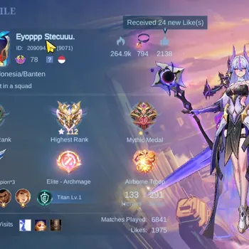 Mobile Legends: Bang Bang Accounts Others Hero 133|Skin 291|Ex Immo 112|Vexana Aspirant,[Guinevere,Karina]KOF,Roger