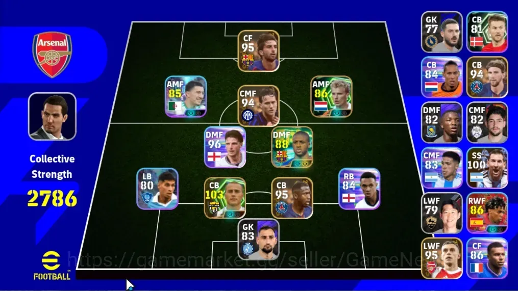 eFootball Accounts Legends & Iconic Players Android|Power 2786|Epic Fabio Cannavaro,Yaya Toure,Dennis Bergkamp|ShowTime 1
