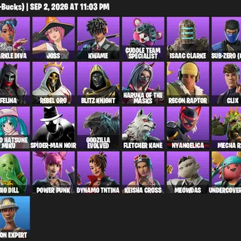 Fortnite Accounts 43 Skins | Level 295 | Spider-Man (Miles Morales), Spider-Man Noir + Isaac Clarke | All Platforms