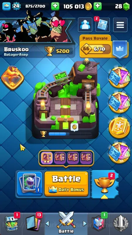 Lv 24|Trophy 5200|KTL 9|Limited Skin|Card 86|2 EVO,7 Legendary,26 Epic,26 Rare,28 Common|Take Email(CR1371) Clash Royale Starter Lv 24|Trophy 5200|KTL 9|Limited Skin|Card 86|2 EVO image 1