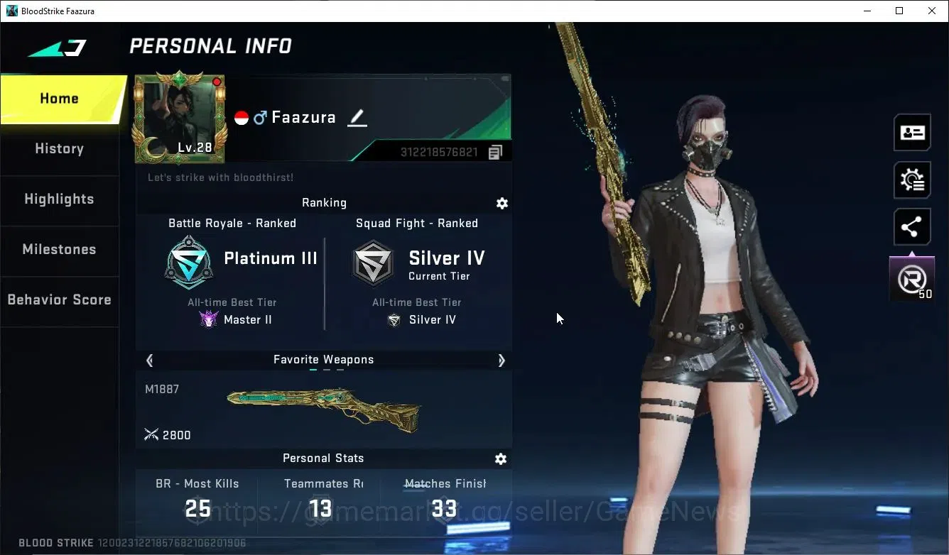 Blood Strike Accounts ASIA|ETERNAL M1887-NetherFlame+2 ULTRA[Ethan,AK47- image 2