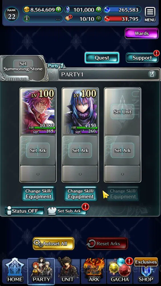 Last Cloudia Accounts GLOBAL|100k Crystal| Collab Slime(Benimaru, DLRimu image 2