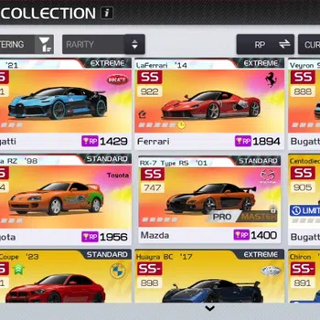 Racing Master Accounts SEA |Lvl 23|12K DM|5 Prime Legend (LaFerrari, Supra RZ, RX-7 RS, Veyron SS, Divo '21),Etc|310K